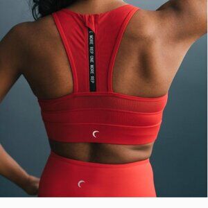 ZYIA Active Red One More Rep High Neck Sports‎ Bra Size Medium
